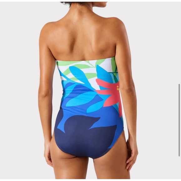 Tommy Bahama Paloma Palms Engineered Bandeau One Piece - Picture 2 of 6